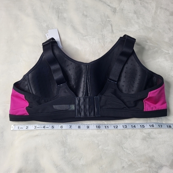 44B Livi High Impact Sports Bra with Underwire. Pink, black. - Picture 5 of 9